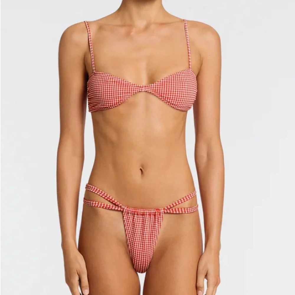 Triangl Swimwear - LOTI PRON RED GINGHAM BIKINI SET